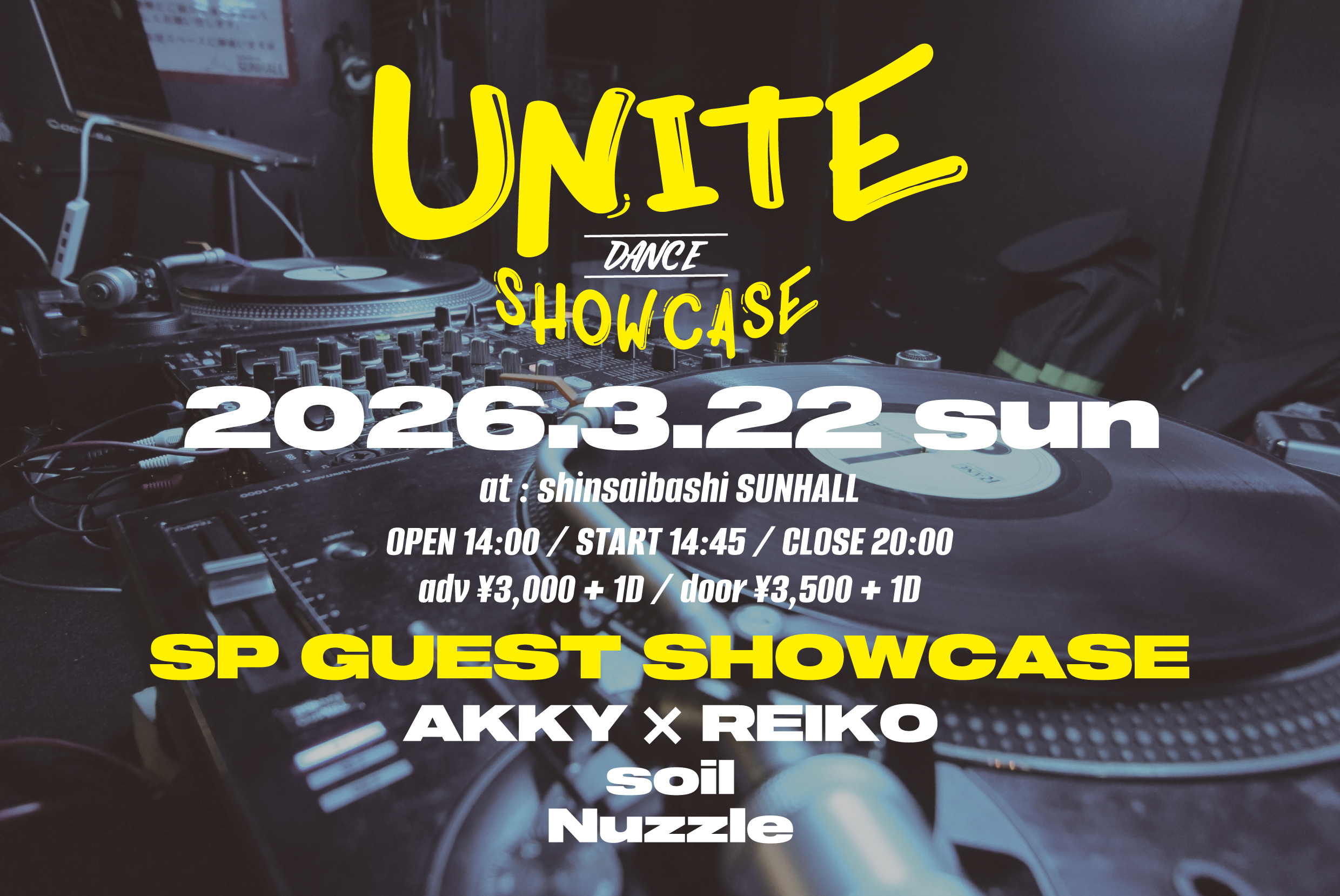 3/22(日) 開催！UNITE DANCE SHOWCASE 2026 】出演者が決定いたしまし